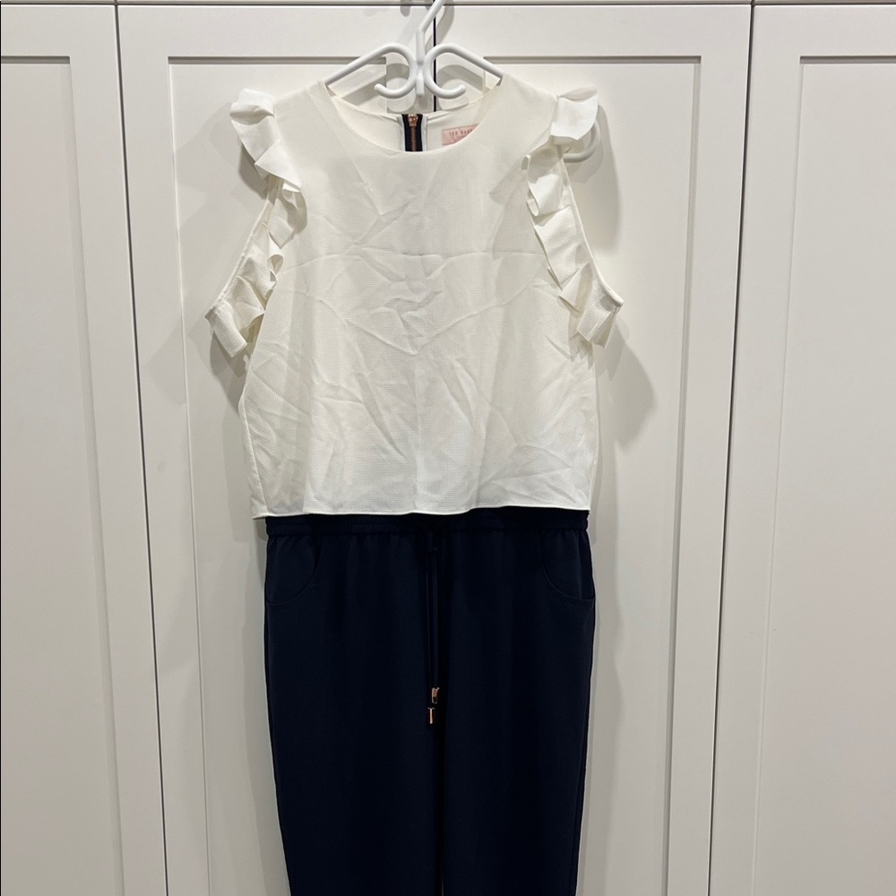 Ted Baker Ivory and Midnight Jumpsuit